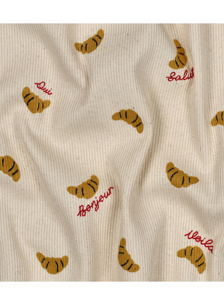 croissants - geribbelde tricot