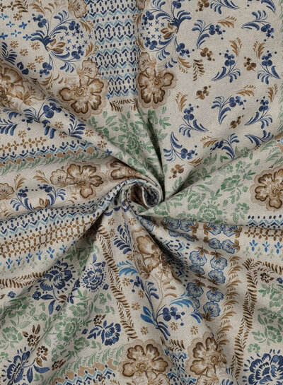 blue tiles - linnen look canvas