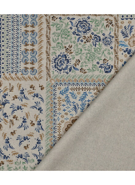 blue tiles - linnen look canvas