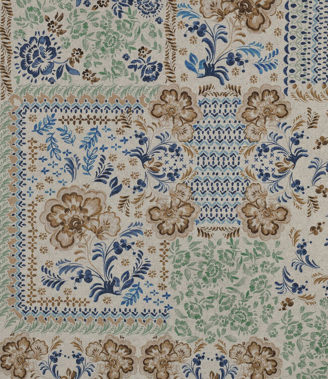 blue tiles - linnen look canvas
