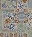 blue tiles - linnen look canvas