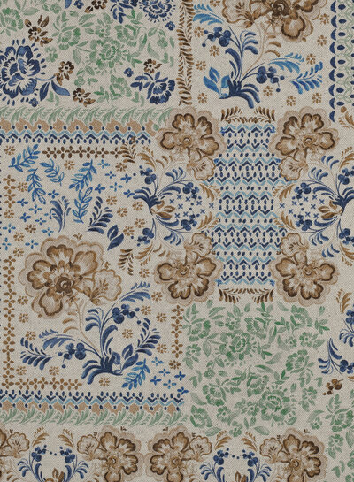blue tiles - linnen look canvas