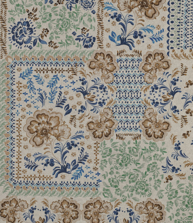 blue tiles - linnen look canvas