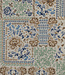 blue tiles - linnen look canvas