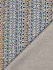 folk stripe blue - linnen look canvas