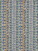 folk stripe blue - linnen look canvas