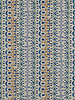 folk stripe blue - linnen look canvas
