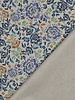 bohemian floral blue - linnen look canvas