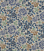 bohemian floral blue - linnen look canvas