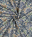 bohemian floral blue - linnen look canvas