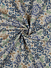 bohemian floral blue - linnen look canvas