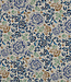 bohemian floral blue - linnen look canvas