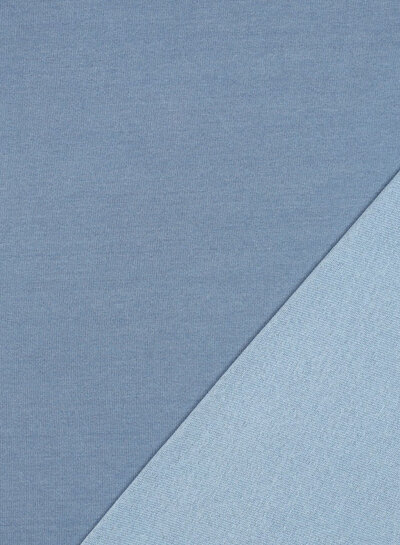 Poppy fabrics bleached denim look - french terry