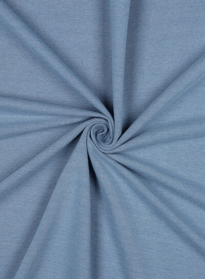 Poppy fabrics bleached denim look - french terry