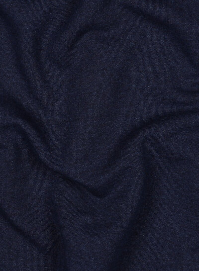 Poppy fabrics dark blue denim look - French terry