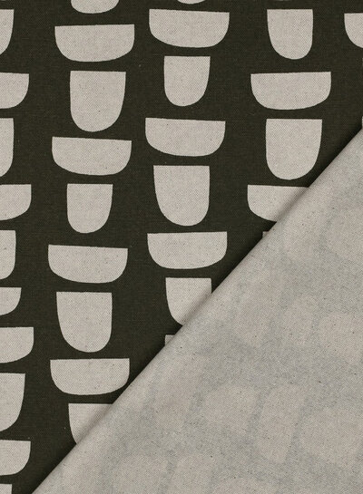 graphic olive - linnen look canvas