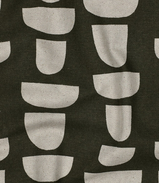 graphic olive - linnen look canvas