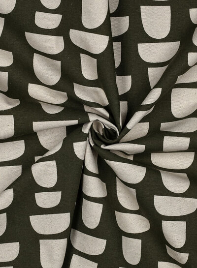graphic olive - linnen look canvas