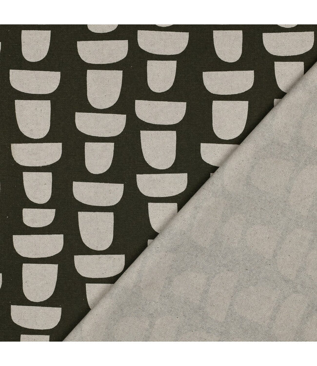 graphic olive - linnen look canvas