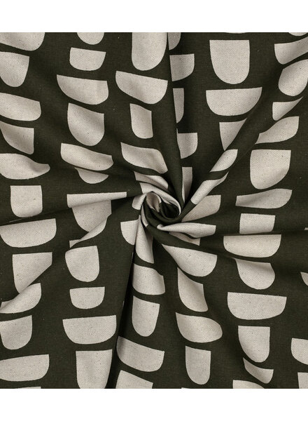 graphic olive - linnen look canvas