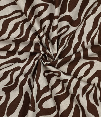 zebra walnut - linen look canvas