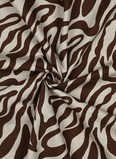 zebra walnut - linnen look canvas