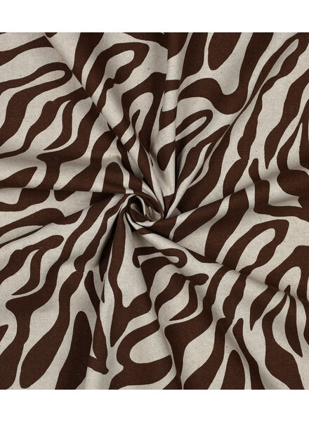 zebra walnut - linnen look canvas