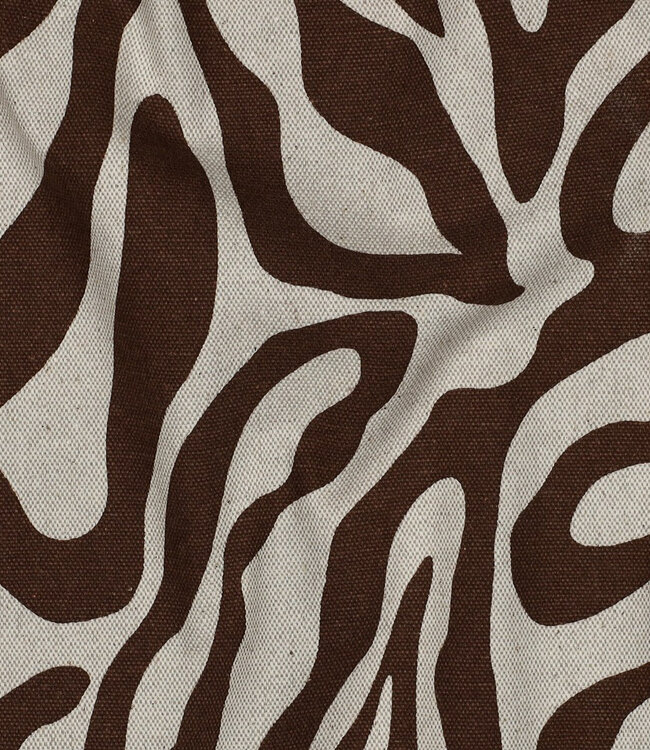 zebra walnut - linnen look canvas