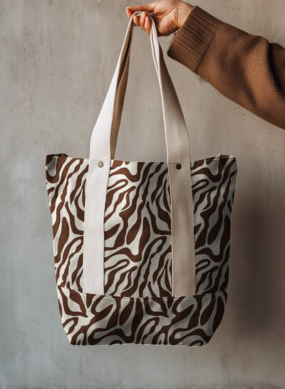 zebra walnut - linnen look canvas