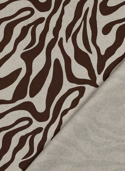 zebra walnut - linnen look canvas