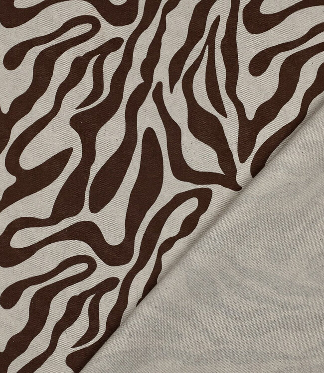 zebra walnut - linnen look canvas