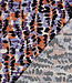 Poppy fabrics abstracte print lila - katoen viscose