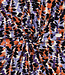 Poppy fabrics abstracte print lila - katoen viscose