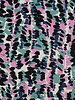 Poppy fabrics petrol pink abstract print - cotton viscose