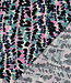Poppy fabrics petrol roze abstracte print - katoen viscose