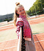 Poppy fabrics Oilily style roze - gematelasseerde katoen - stepper