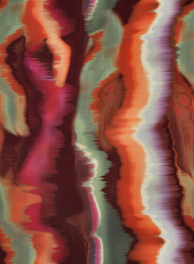 Poppy fabrics multicolor abstract stripes - cotton satin