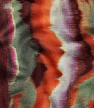 Poppy fabrics multicolor abstract stripes - cotton satin