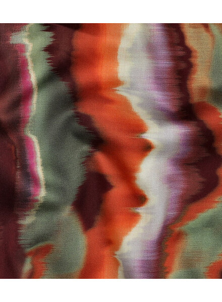 Poppy fabrics multicolor abstract stripes - cotton satin