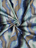 Poppy fabrics blue abstract stripes - cotton satin