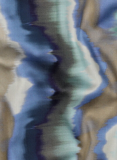 Poppy fabrics blauw abstracte strepen - satijn katoen