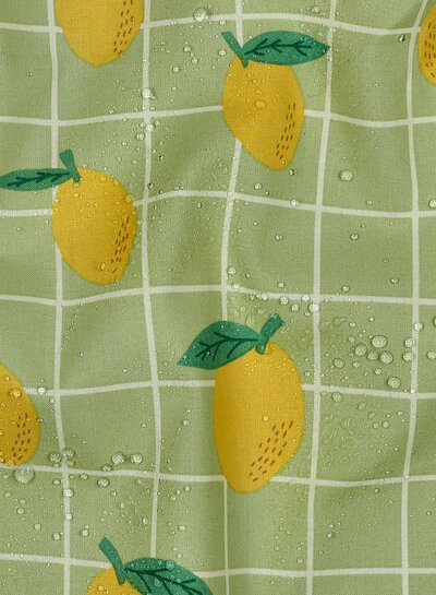 coated cotton / canvas lemon green