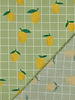 coated cotton / canvas lemon green