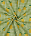 coated katoen / canvas citroenen groen