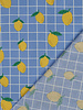 coated cotton / canvas lemons blue