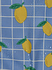 coated cotton / canvas lemons blue