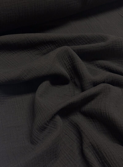 Tetra double gauze black - 160 cm width