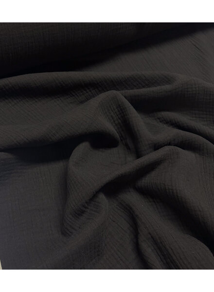 Tetra double gauze black - 160 cm width