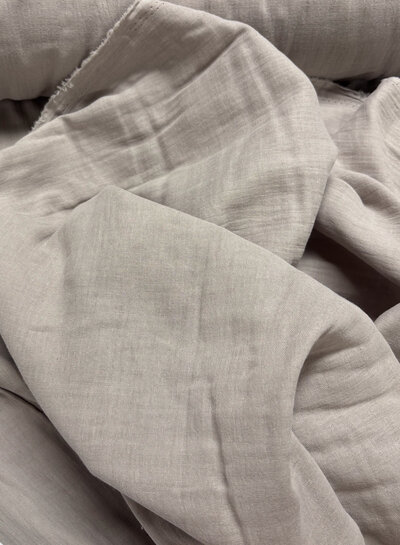 tetra double gauze grayed beige - 160 cm width