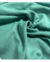 tetra double gauze appelblauwzeegroen - 160 cm breedte
